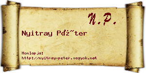 Nyitray Péter névjegykártya