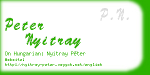 peter nyitray business card